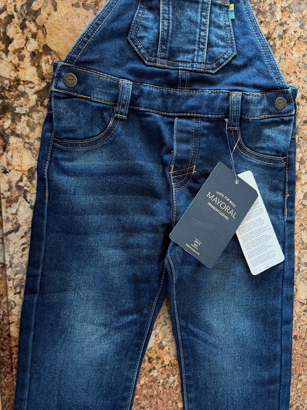 Mayoral Dark Blue Denim Kids Overalls